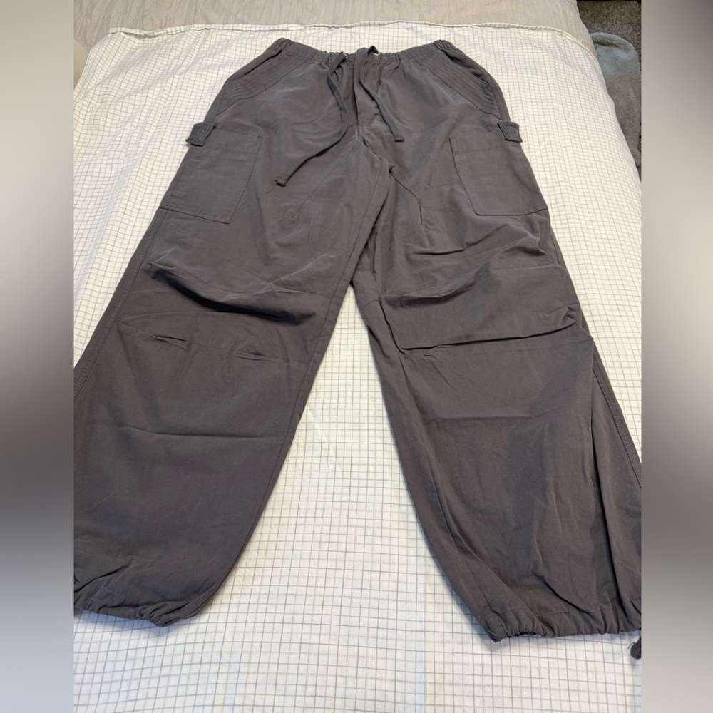 Cargo Drawstring Pants - Charcoal Gray